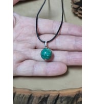 Doğal Amazonit Taşı Kolye 328-3