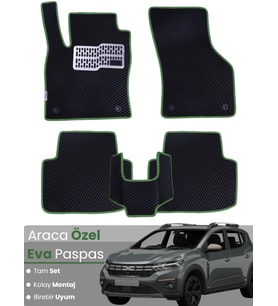 DACİA SANDERO STEPWAY (2020-2025) Uyumlu EVA Paspas Tam Set–Araca Özel,Su Geçirmez,Kolay Montaj