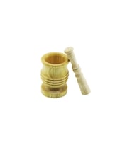 BÜYÜK BOY  LÜX AHŞAP HAVAN SARIMSAK DÖVECEK Ç: 8.3CM--D: 7CM--Y: 12CM FİLELİ AMBALAJ (5343)