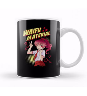 Cute Waifu Material Adorable Anime Girl Kawaii Kupa Bardak Porselen