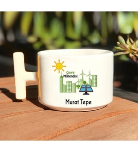 Çevre Mühendislerine Özel T Kulp Nescafe Fincanı