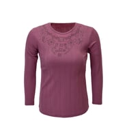 Kadın Taşlı Kaşkorse Bluz BGL-ST04136
