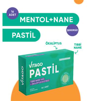 Vitago Pastil Tıbbi Nane Ve Ökaliptus Yağı İçeren 16'lı Takviye Edici Gıda
