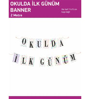 Sınıf banner Okulda ilk günüm Banner 2 Metre