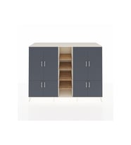 Kronos Dolap 14 Raflı 8 Kapaklı 220x59x163 Aytaşı-Antrasit/Çam