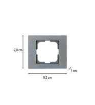 Grano Metalik Antrasit Rj45 Cat6 Tekli Data Prizi üzerinde 1 adet jak vardır ve  çerçevesizdir.