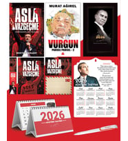 Asla Vazgeçme - Ayraç - Kartpostal - Poster - Vurgun - Parsel Parsel 2 -  2026 Ajanda Gazi Paşa - Ayyıldız Ahşap Duvar Takvimi - Masa Takvimi