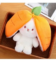 Sürpriz Havuç Tavşan Peluş 50Cm Turuncu