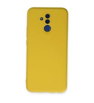 Huawei Mate 20 Lite Kılıf Nano İçi Kadife Silikon - Sarı