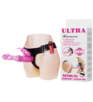 Lilitu Shop 18 cm Belden Bağlamalı Oynar Başlı Titreşimli Strapon Penis Dildo
