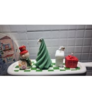 Yılbaşı Temalı 4 lü Mum (Çok Renkli)