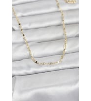 CM 14K Gold Renk Yassı Gemici Zincir Model 60 cm Kadın Kolye - TJ-BKO10967