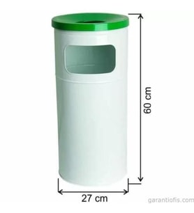 Garanti Metal 1706 Boyalı Bahçe Tipi Çöp Kovası (34 Litre)