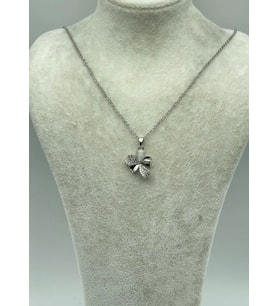 Çelik Silver Çiçek Kolye - 25-ctr263