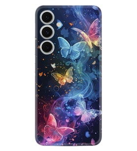 Oppo A38 Kılıf Boutique Baskılı Resimli Neon Kelebekler Pcode -092