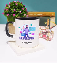 Developer Tasarımlı Kişiye Özel Hediye Developer Kupa Bardak Siyah