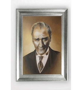 Gümüş Çerçeveli Atatürk Tablo cv1162