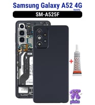 Samsung Galaxy A52 4G Arka Kapak Pil Batarya Kapağı Kamera Lensli SM-A525F Uyumlu + B7000