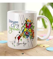 Öğretmenlere Özel Kupa Bardak - Model-27 (Beyaz)