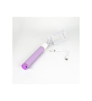 Type-C to 3.5mm Jack Dönüştürücü ve Lila Selfie Çubuğu, 270° Dönebilir