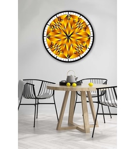 Retro Tasarımlı Duvar Saati 35 X 35 Cm (Baskılı)