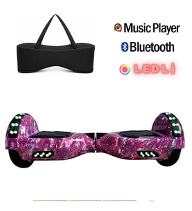 CityMate Elektrikli Kaykay Full Ledli Hoverboard Bluetooth Hoparlörlü 6.5 Inch Çanta Hediyeli D13