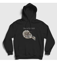 Presmono Unisex Beyaz Time Dream Theater Kapüşonlu Sweatshirt 144690tt (Siyah)