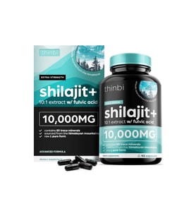 Thinbi Pure Himalayan Shilajit Fulvic Acid Trace Minerals - 90 Capsul.