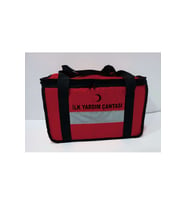 Mini İlk Yardım Çantası Acil Müdahale Çantası Ambulans Att Travma Asm Omuz Çantası Kırmızı Renk