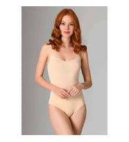 İp Askılı Kadın Çıtçıtlı Body Ten Rengi