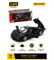 1:24 Pagani Zonda C12 Siyah Metal Model Araba Diecast Koleksiyon