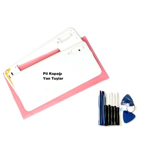 Samsung Galaxy A30S (A307) FULL KASA Arka Pil Batarya Kapağı (TAMİR SETİ) SİYAH