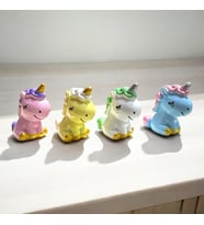 4 ADET UNICORN BİBLO DEKORATİF BİBLO NOEL SÜSLERİ YILBAŞI HEDİYELERİ VİTRİN DEKOR