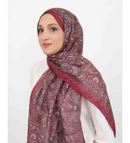 Luissa Soft Şal Etnik Desen Bordo