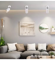 Rsylight Metal Mafsallı Beyaz Spot Armatür Beyaz Led Ampullü