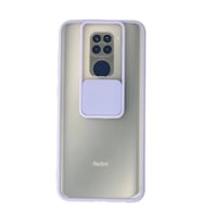 Xiaomi Redmi Note 9 Kılıf Palm Buzlu Kamera Sürgülü Silikon - Lila