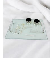 Reflection Gümüş Çiftcam Nişan Tepsisi (Gümüş)