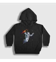 Presmono Unisex Çocuk Siyah Dunk Astronaut Space Astronot Uzay Kapüşonlu Sweatshirt 282298tt