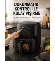 Dijital Dokunmatik Air Fryer Yağsız Sıcak Hava Fritözü