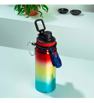 Cooker 1395-3 Paslanmaz Çelik Sızdırmaz Çift Katmanlı Taşıma Askılı Çay Kahve Termosu Kırmızı 700 ml