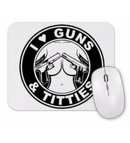 I Love  Guns Mouse Pad