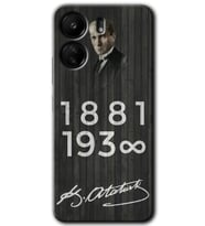 Xiaomi Redmi 13C Kılıf HD Desen Baskılı Kılıf - Atatürk Ahşap İmza