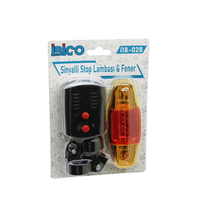 2İN1 BİSİKLET COB LED FENER  -  SİNYALLİ STOP LAMBA   PİLLİ