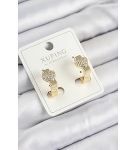 Xuping Zirkon Taşlı Model Gold Renk Kadın Küpe - Tj-Bkp10857