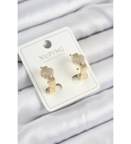 Xuping Zirkon Taşlı Model Gold Renk Kadın Küpe - Tj-Bkp10857