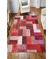 Dijital Kaymaz Taban Yıkanabilir Salon Halısı Mutfak Halısı Koridor Halısı Yolluk ND-HS-374 (Kırmızı)