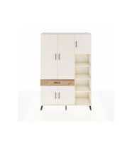 Arges Dolap 10 Raflı Tek Çekmeceli 5 Kapaklı 132x30x195 Aytaşı-Aytaşı/Çam