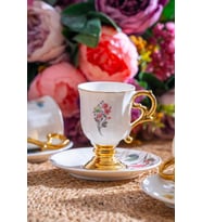 Acar KAI-07517 Lansy 6lı Kahve Fincan Takımı Karışık