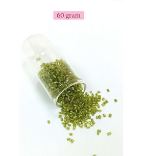 Kesme Cam Boncuk 2mm - 60 Gram - Şeffaf Çimen Yeşili - BNC393