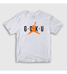 Presmono Unisex Çocuk Beyaz Air Goku Anime Dragon Ball T-Shirt 235622tt (Beyaz)